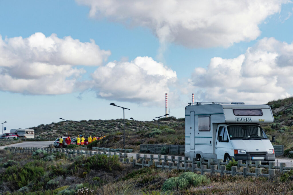 caravan on the road